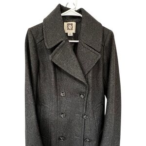 Anne Klein Charcoal Pea Coat